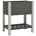 vidaXL Garten-Hochbeet mit Ablage 75x50x90 cm WPC Grau