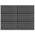 vidaXL, vidaXL Terrassenfliesen 6 Stk. WPC 60x30 cm 1,08 m² Schwarz