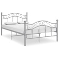 vidaXL, vidaXL Bett Grau Metall 120x200 cm