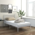 vidaXL Bett Weiß Metall 90x200 cm