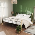 vidaXL Bett Schwarz Metall 180x200 cm
