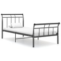 vidaXL Bettgestell Schwarz Metall 90x200 cm