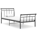 vidaXL Bettgestell Schwarz Metall 100x200 cm