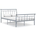 vidaXL Bettgestell Grau Metall 120x200 cm