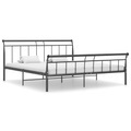 vidaXL Bettgestell Schwarz Metall 200x200 cm