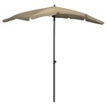 vidaXL Sonnenschirm mit Mast 200x130 cm Taupe