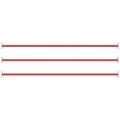 vidaXL, vidaXL Turnstangen 3 Stk. 125 cm Stahl Rot