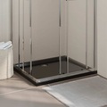 vidaXL, vidaXL Duschtasse ABS Rechteckig Schwarz 80x90 cm