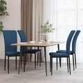 vidaXL Esszimmerstühle 4 Stk. Blau Samt