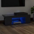 vidaXL TV-Schrank mit LED-Leuchten Grau 90x39x30 cm