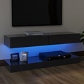vidaXL TV-Schrank mit LED-Leuchten Grau 120x35 cm