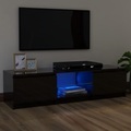 vidaXL TV-Schrank mit LED-Leuchten Hochglanz-Grau 120x30x35,5 cm