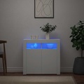 vidaXL Sideboard mit LED-Leuchten Weiß 80x35x75 cm