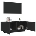 vidaXL TV-Schrank Schwarz 100x35x40 cm Spanplatte