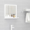 vidaXL, vidaXL Badspiegel Hochglanz-Weiß 40x10,5x37 cm Spanplatte