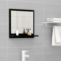 vidaXL, vidaXL Badspiegel Hochglanz-Schwarz 40x10,5x37 cm Spanplatte