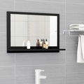 vidaXL Badspiegel Schwarz 60x10,5x37 cm Spanplatte
