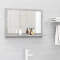 vidaXL Badspiegel Betongrau 60x10,5x37 cm Spanplatte