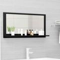 vidaXL Badspiegel Schwarz 80x10,5x37 cm Spanplatte