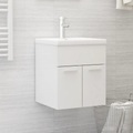 vidaXL Waschbeckenunterschrank Hochglanz-Weiß 41x38,5x46 cm Spanplatte