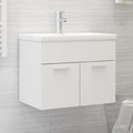 vidaXL Waschbeckenunterschrank Weiß 60x38,5x46 cm Spanplatte