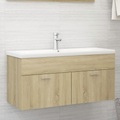 vidaXL Waschbeckenunterschrank Sonoma-Eiche 100x38,5x46 cm Spanplatte