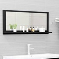 vidaXL Badspiegel Schwarz 90x10,5x37 cm Spanplatte
