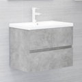vidaXL Waschbeckenunterschrank Betongrau 60x38,5x45 cm Holzwerkstoff