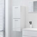 vidaXL Badezimmerschrank Hochglanz-Weiß 30x30x80 cm Holzwerkstoff