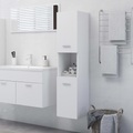 vidaXL Badezimmerschrank Weiß 30x30x130 cm Spanplatte