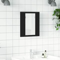 vidaXL LED-Bad-Spiegelschrank Schwarz 40x12x45 cm