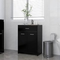 vidaXL Badezimmerschrank Schwarz 60x33x80 cm Spanplatte
