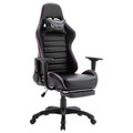 vidaXL Gaming-Stuhl mit Fußstütze und LED-Leuchten Kunstleder