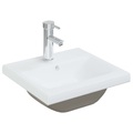 vidaXL, vidaXL Einbauwaschbecken mit Wasserhahn 42x39x18 cm Keramik Weiß