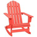 vidaXL Adirondack-Schaukelstuhl Massivholz Tanne Rot