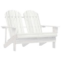 vidaXL 2-Sitzer Adirondack-Gartenbank Massivholz Tanne Weiß