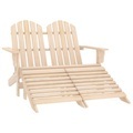 vidaXL 2-Sitzer Adirondack-Gartenbank mit Fußstütze Tannenholz