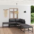 vidaXL, vidaXL 6-tlg. Garten-Lounge-Set mit Kissen Poly Rattan Grau