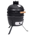 vidaXL, vidaXL 2-in-1 Kamado-Grill Smoker Keramik 56 cm Schwarz
