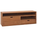 vidaXL TV-Schrank 110x30x40 cm Massivholz Teak