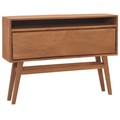 vidaXL Konsolentisch 110x30x79 cm Teak Massivholz