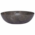 vidaXL Waschbecken Grau Ø40x12 cm Marmor