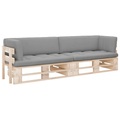 vidaXL, vidaXL 2-Sitzer-Palettensofa mit Kissen Imprägniertes Kiefernholz
