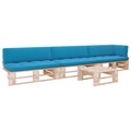 vidaXL 4-tlg. Paletten-Lounge-Set mit Kissen Kiefernholz Imprägniert