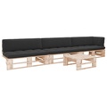 vidaXL, vidaXL 4-tlg. Paletten-Lounge-Set mit Kissen Kiefernholz Imprägniert