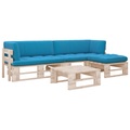vidaXL, vidaXL 4-tlg. Paletten-Lounge-Set mit Kissen Kiefernholz Imprägniert