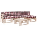vidaXL, vidaXL 4-tlg. Paletten-Lounge-Set mit Kissen Kiefernholz Imprägniert