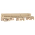 vidaXL 6-tlg. Paletten-Lounge-Set mit Kissen Kiefernholz Imprägniert