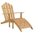 vidaXL, vidaXL Adirondack-Stuhl mit Fußstütze Massivholz Teak