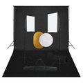 vidaXL Fotostudio-Set mit Softbox-Leuchten, Hintergrund und Reflektor